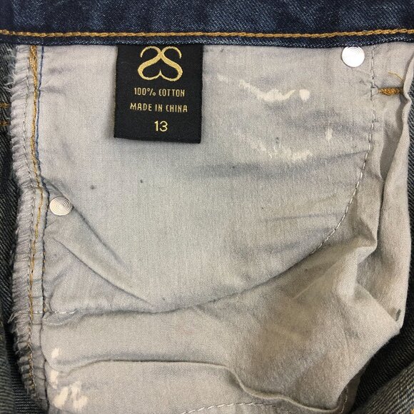 New Sparkle Women's Booty Shorts Sz 13 Jrs Fringe Rhinestones Raw Hem Destroyed - Picture 12 of 13